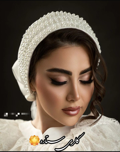 توربان مجلسی جواهردوزی مدل نیوشا_دیزاین مروارید و.منجوق