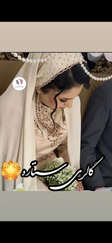 هدشال جواهردوزی مجلسی با دیزاین دنباله جواهردوزی مدل لاله اسکندری