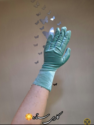 دستکش مخمل مدل ساده_کوتاه